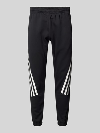 ADIDAS SPORTSWEAR Spodnie dresowe o kroju regular fit z charakterystycznymi dla marki paskami Czarny 2