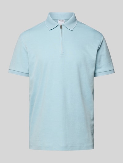 SELECTED HOMME Poloshirt met korte ritssluiting Hemelsblauw - 2