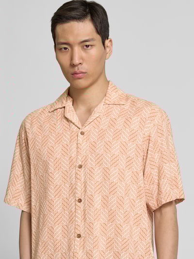 Jack & Jones Premium Regular fit vrijetijdsoverhemd met 1/2-mouwen, model 'BLUVINCENT' Oranje - 3