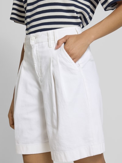 s.Oliver RED LABEL Relaxed fit bermuda van katoenmix Wit - 3