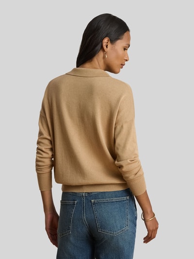 Lauren Ralph Lauren Relaxed Fit Pullover aus Baumwoll-Mix mit Polokragen Camel 5