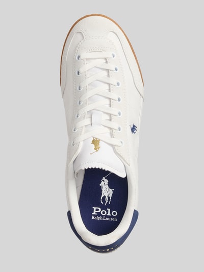 Polo Ralph Lauren Sneakers van echt leer met gestikt logo Wit - 3