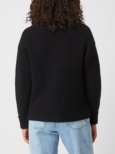 Selected Femme Pullover met opstaande kraag, model 'Selma' Zwart - 5