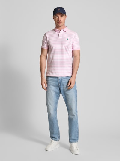 Polo Ralph Lauren Poloshirt mit Label-Stitching Pink 1