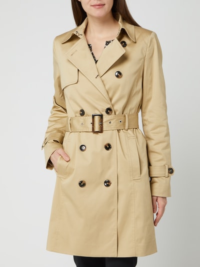 Jake*s Collection Trenchcoat met stretch  Zand - 4