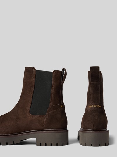 Marc O'Polo chelsea boots van echt suède model 'PHIA 14' Donkerbruin - 2