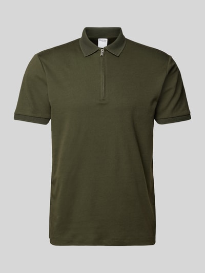 SELECTED HOMME Regular Fit Poloshirt mit Reißverschluss Modell 'FAVE' Oliv 2