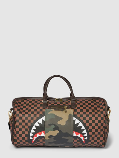 Sprayground Duffle Bag mit Allover-Muster Modell 'SIP WITH CAMO ACCENT' Mittelbraun 2