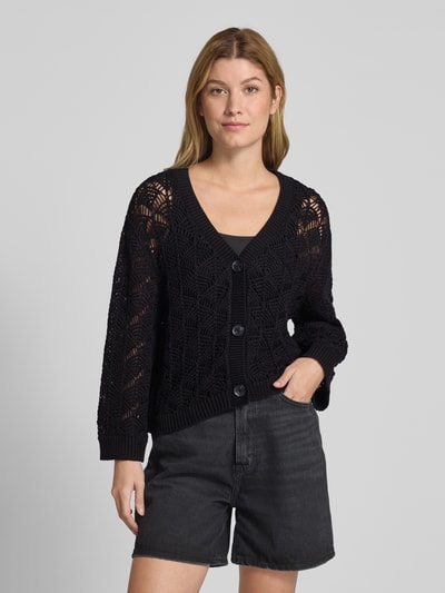 Tom Tailor Denim Kurtka z dzianiny o kroju relaxed fit z mieszanki bawełny Czarny 4