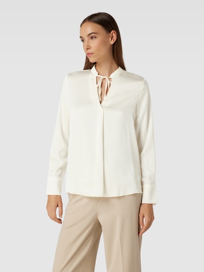 Jake*s Collection Blouse met druppelvormige hals Ecru - 4