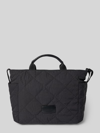 Seidenfelt Handtasche mit Steppnähten Modell 'HETTA' Black 2