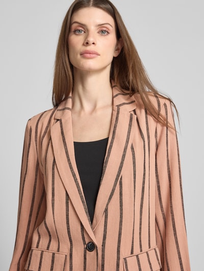 B.Young Regular fit blazer van een mix van viscose en linnen, model 'JOHANNA' Roestrood - 3