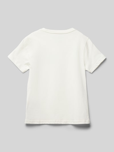 Polo Sport T-Shirt mit Label-Stitching Ecru 3