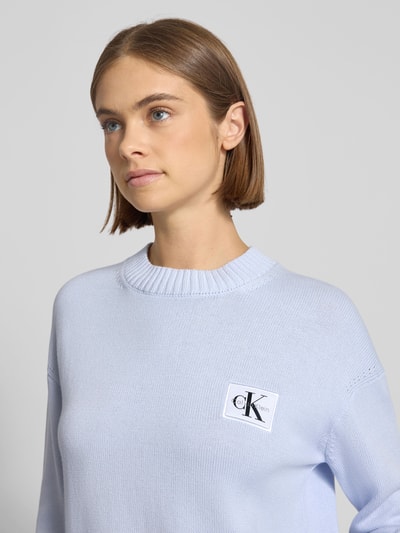 Calvin Klein Jeans Gebreide pullover met labelbadge Lichtblauw - 3