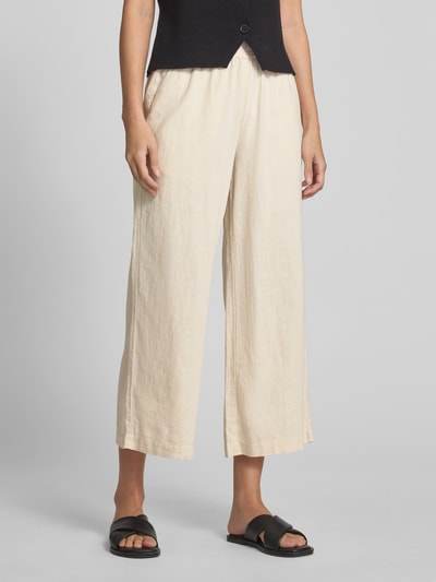 Soyaconcept Straight Leg Leinenhose mit Tunnelzug Modell 'Ina' Sand 4