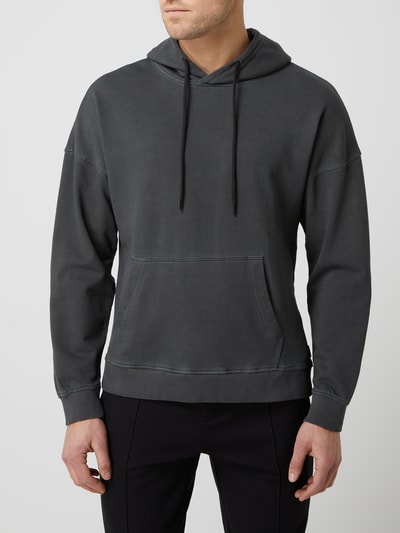 Only & Sons Hoodie in washed-out-look, model 'Ron' Zwart - 4