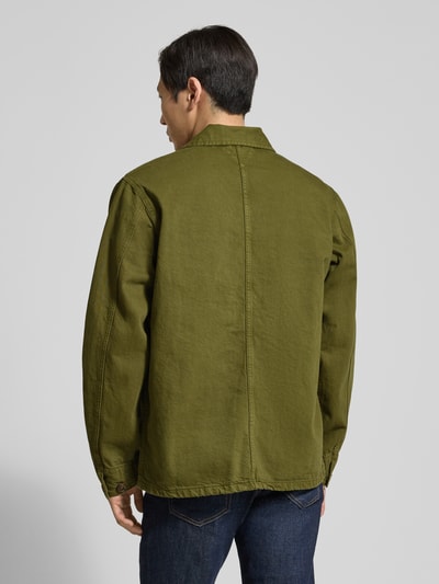 Tommy Hilfiger Regular Fit Hemdjacke aus reiner Baumwolle Oliv 5