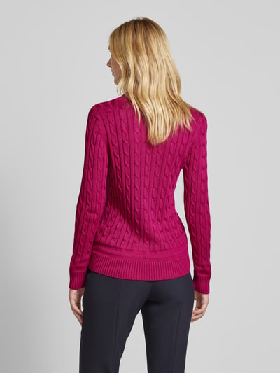 Lauren Ralph Lauren Strickpullover mit gerippten Abschlüssen Fuchsia 5