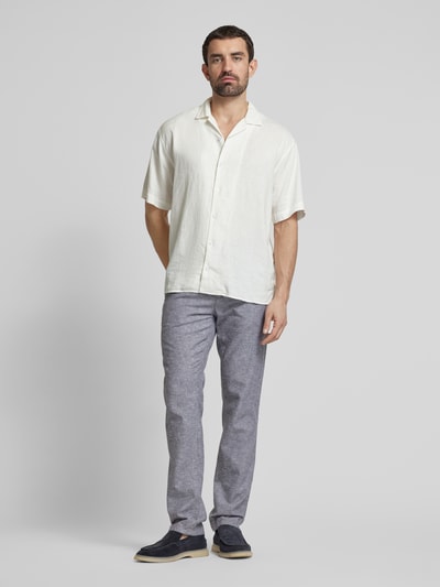 Tom Tailor Relaxed Fit Chino aus Leinen-Baumwoll-Mix Hellgrau 1