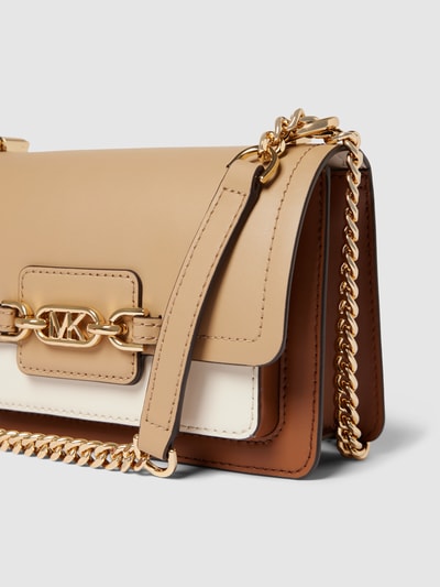 MICHAEL Michael Kors Torba na ramię z aplikacją z logo model ‘HEATHER’ Wielbłądzi 3