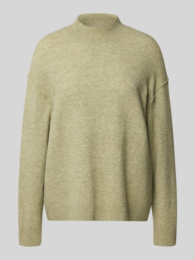 Marc O'Polo Denim Regular fit gebreide pullover van scheerwolmix  Rietgroen - 2