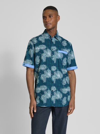 Christian Berg Men Regular Fit Freizeithemd mit Brusttasche Metallic Gruen 4