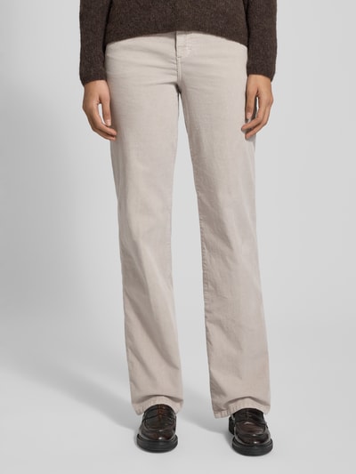 Angels Spodnie sztruksowe z 5 kieszeniami model ‘Lara’ Kamienny 4