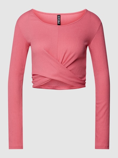 Pieces Longsleeve in Wickel-Optik Modell 'BIA' Rosa 2