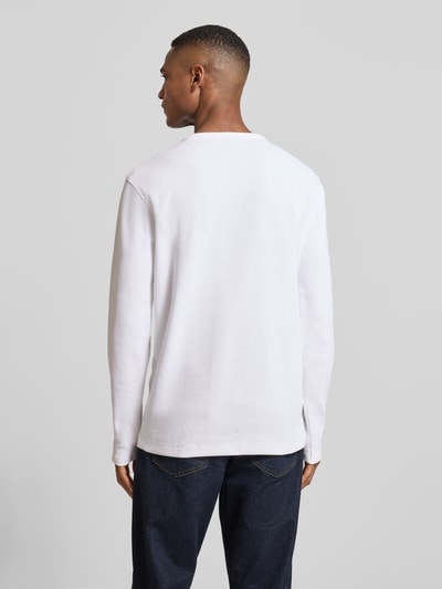 BOSS Orange Regular fit shirt met lange mouwen en wafelstructuur, model 'TEMPESTO' Wit - 5