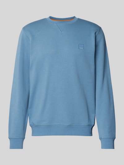 BOSS Orange Sweatshirt mit Label-Stitching Modell 'Westart' Bleu 1