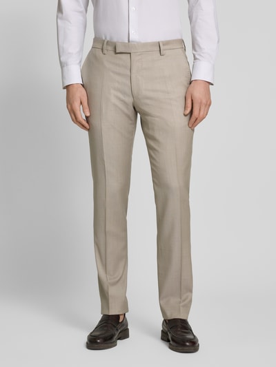 JOOP! Collection Tapered Fit Anzughose mit feinem Strukturmuster Modell 'Blayr' Beige 4