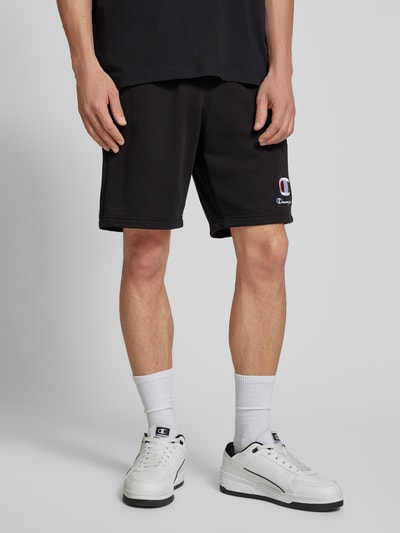 CHAMPION Sweatshorts mit Logo-Stitching und elastischem Bund Black 4
