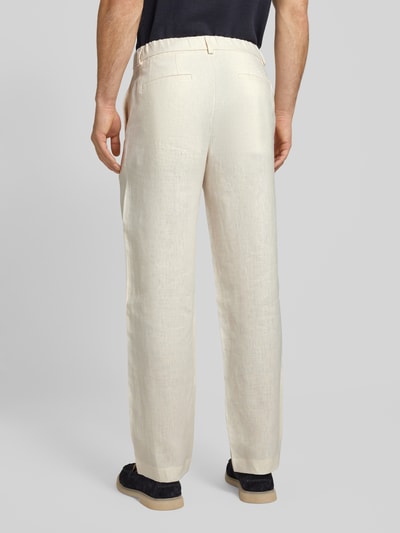 Mango Leinenhose mit Gesäßtaschen Offwhite 5