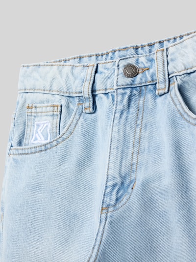 KARL KANI Jeansy o szerokim kroju z wyhaftowanym logo Niebieski 2