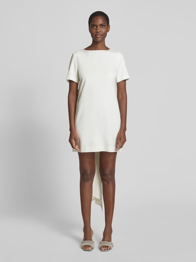 YAS Cocktailjurk met knoopdetail, model 'SALLY' Offwhite - 4