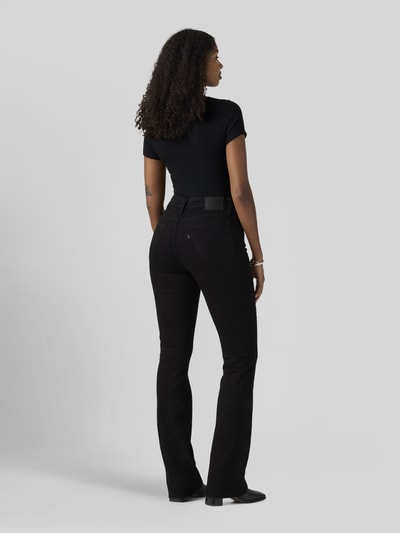 Levi's® 300 bootcut jeans van katoenmix in 5-pocketmodel Zwart - 5