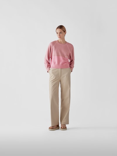 Kenzo Sweatshirt in Two-Tone-Machart Rosé 1