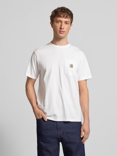 Carhartt Work In Progress Regular Fit T-Shirt mit Logo-Patch Weiss 4