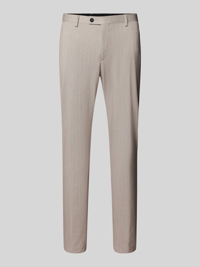 DIGEL Spodnie do garnituru o kroju slim fit z kieszeniami z tyłu model ‘Ano’ Beżowy 2