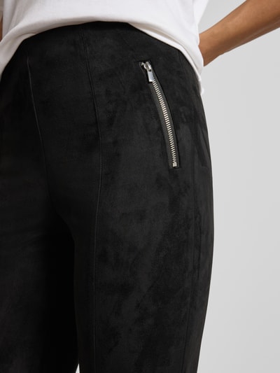 Only Slim fit legging in suèdelook, model 'ANGALI LIFE' Zwart - 2
