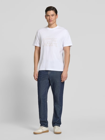 Lacoste Regular Fit T-Shirt aus reiner Baumwolle Weiss 1