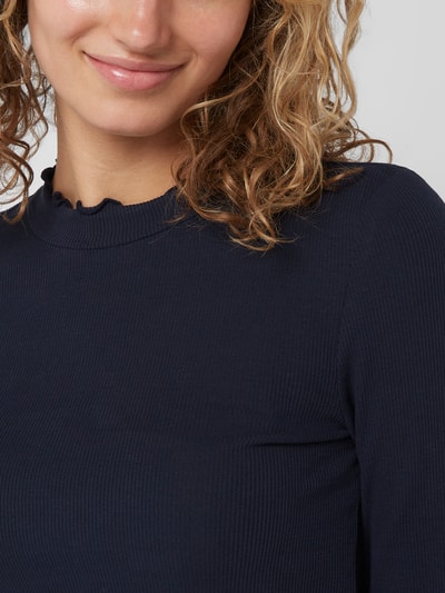 Tom Tailor Denim Cropped Shirt mit Rippenstruktur  Marine 3