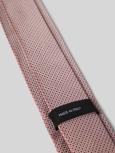 Produktfoto, Krawatte aus Seiden-Mix Modell 'H-TIE CM6 262' von BOSS, zart gemustert in Rosa und Weiß, Herren Krawatte, feine Textur