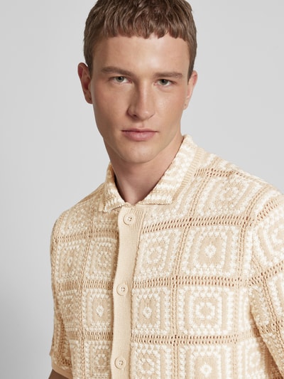 Only & Sons Gebreid jack met knoopsluiting, model 'ONSBART' Beige - 3