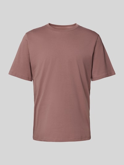 Jack & Jones T-shirt z detalem z logo model ‘ORGANIC’ Fiołkoworóżowy 2