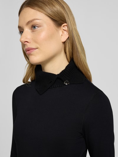 Marc Cain Shirt met lange mouwen en col Zwart - 3