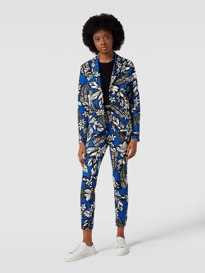 Marc Cain Blazer met all-over motief Koningsblauw - 1