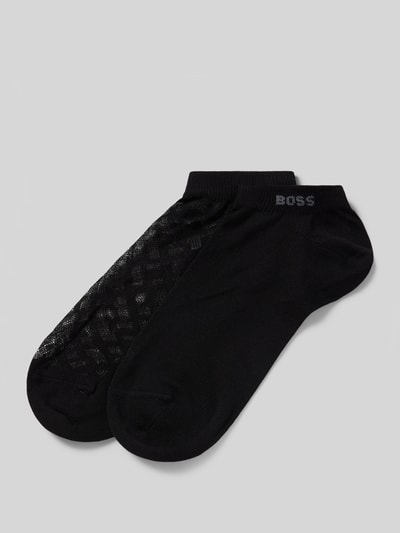 BOSS Sneakersocken mit elastischem Rippenbündchen im 2er-Pack Black 1