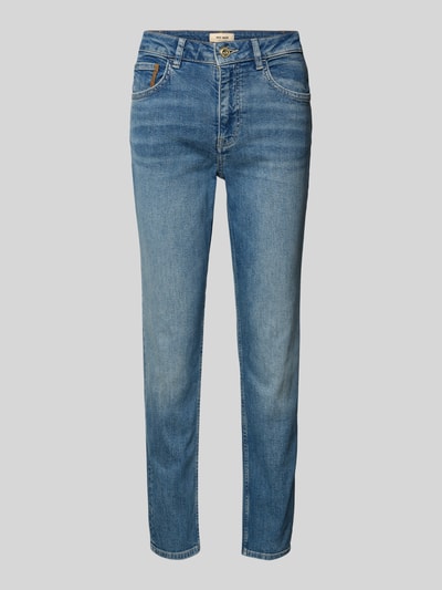 Productfoto, Slim Fit Jeans met steekzakken model 'Asya Jentra' van MOS MOSH, katoen-elastaanmix, used-look, dames, blauwe denim, recht model