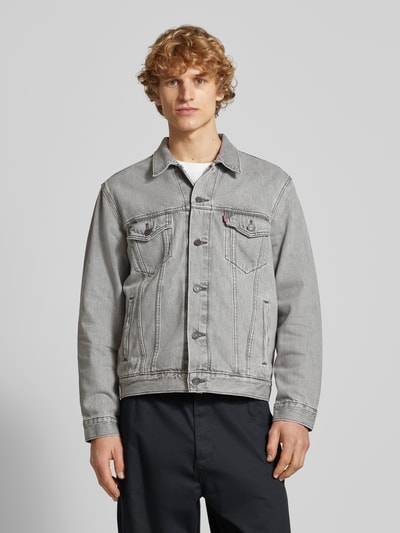 Levi's® Jeansjacke mit Brustpattentaschen Modell 'THE TRUCKER JACKET' Mittelgrau 4